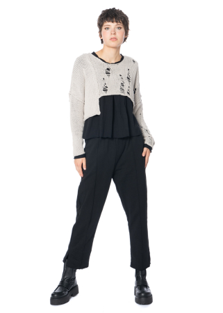 studiob3, sweat jersey pants FRANCK with vertical seams