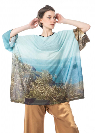 BARBARA BOLOGNA, exquisites oversized Shirtkleid mit Druck