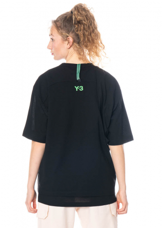 adidas Y-3, 2 piece cotton jersey shirt in black