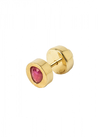 Parts of Four, Stud Earring (0.2 CT, Ruby Slice, YGA+RUB)