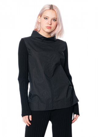 annette görtz, blouse Iron with sleeves from knitted viscose