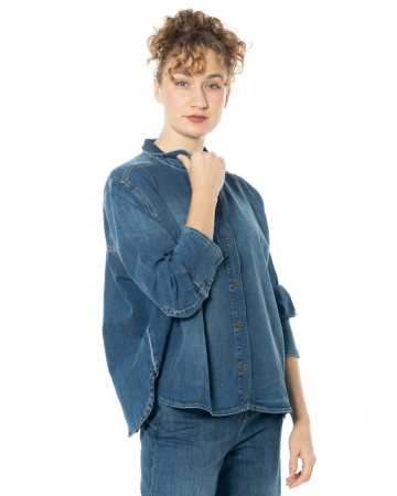 HENRY CHRIST, lässige Jeansbluse