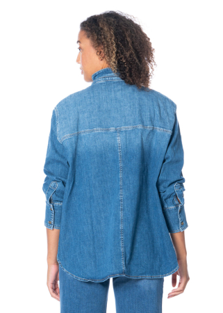 HENRY CHRIST, wide denim blouse 