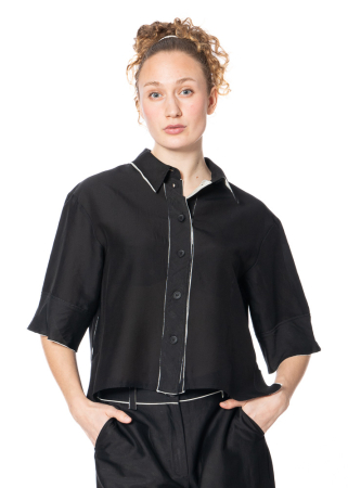 annette görtz, short blouse KAMPA made of viscose and silk 