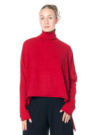 La Vaca Loca, turtleneck sweater with different hem lenghts LIZETH