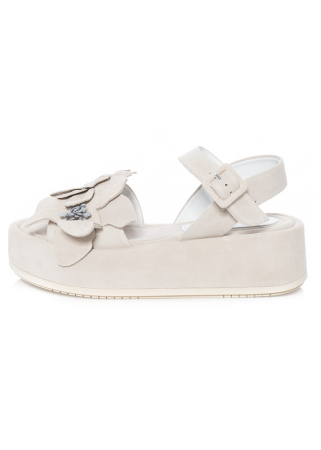 Paloma Barceló, platform sandal MAMEY in white