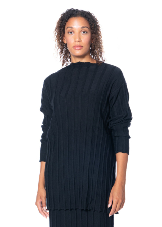 La Vaca Loca, long knitted sweater NIVEL with rib design