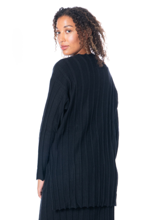 La Vaca Loca, long knitted sweater NIVEL with rib design