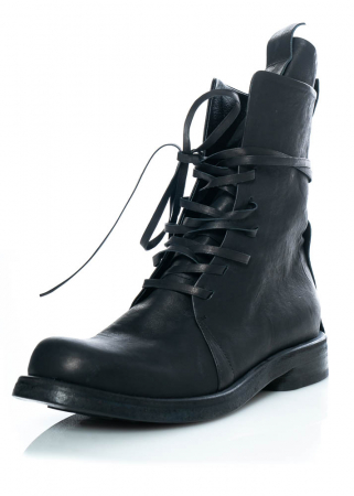 PURO, leather boots in super soft, crumpled leather Nomad Woman