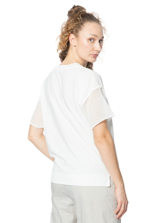 annette görtz, organic cotton shirt NUNA with puffy nylon sleeves