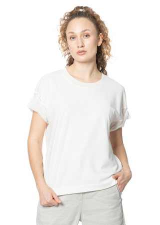 annette görtz, organic cotton shirt NUNA with puffy nylon sleeves