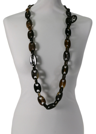 YAEL NADIV, buffalo horn link necklace OVALS