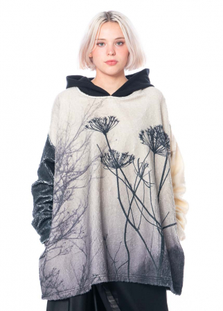 BARBARA BOLOGNA, padded oversize hoodie with print