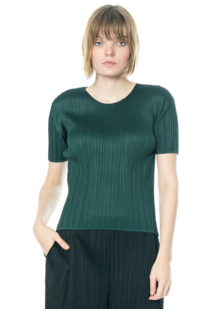 PLEATS PLEASE ISSEY MIYAKE, shirt COLORFUL BASICS 3 in dark green