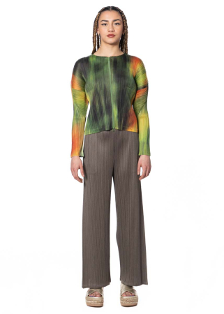 PLEATS PLEASE ISSEY MIYAKE, cropped trousers MARCH in khaki