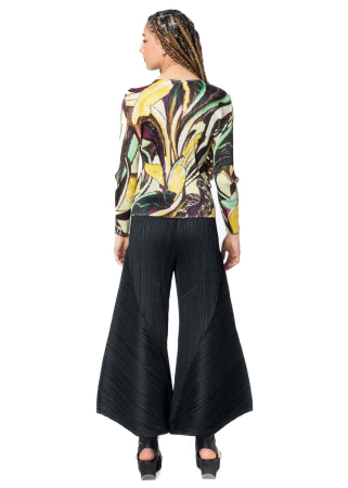 PLEATS PLEASE ISSEY MIYAKE, flared trousers THICKER BOTTOMS 2 in black