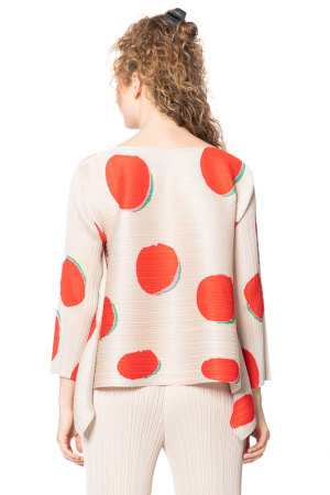 PLEATS PLEASE ISSEY MIYAKE, blouse BEAN DOTS red