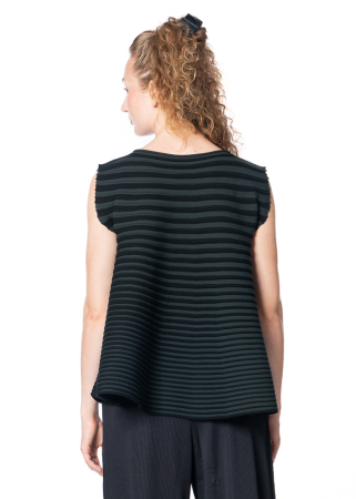 PLEATS PLEASE ISSEY MIYAKE, ärmelloses Top BOUNCE KNIT charcoal