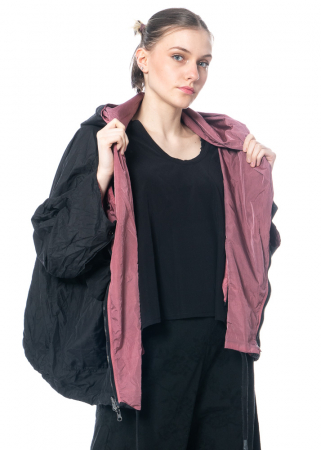 KIMONORAIN, water resistant reversible jacket in Camelia