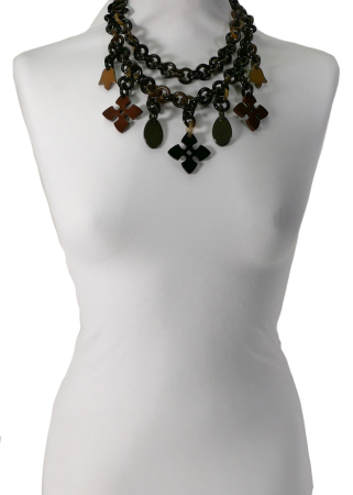 YAEL NADIV, double-strand buffalo horn choker SANDRA
