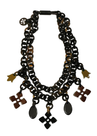 YAEL NADIV, double-strand buffalo horn choker SANDRA