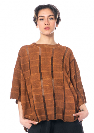 serien° umerica, airy oversize knitted jumper in zenzero