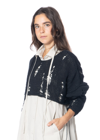 studiob3, cropped openwork jumper SHINA