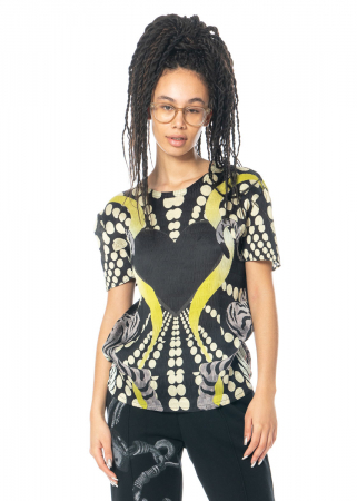 JNBY, shirt with print in crinkle fabric