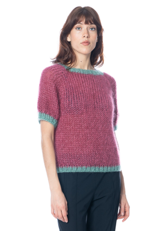 Atelier Basile, short-sleeved sweater TOPPY Currant