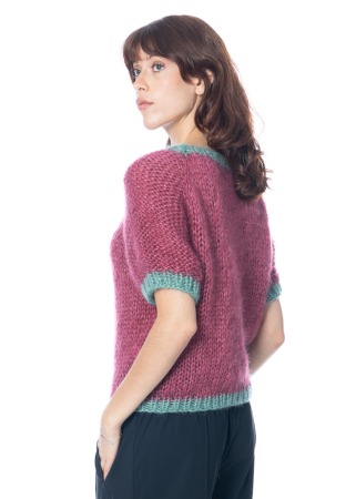 Atelier Basile, short-sleeved sweater TOPPY Currant