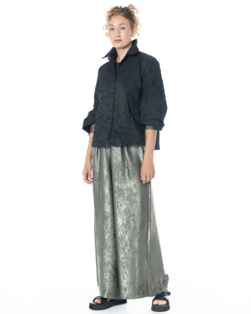 maria calderara, wide velvet metallic pants