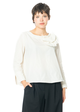 HINDAHL & SKUDELNY, ruffled long-sleeved shirt 224B11