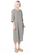 yukai, minimalistic linen summer dress with sleeves