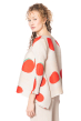 PLEATS PLEASE ISSEY MIYAKE, Bluse BEAN DOTS red
