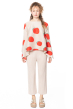 PLEATS PLEASE ISSEY MIYAKE, Bluse BEAN DOTS red