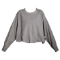 PLUSLAVIE PLÜ, grey sweatshirt SMOKED with gathered hem - NOBANANAS - Image 2