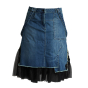 PLUSLAVIE PLÜ, denim skirt SKIRTANDTOP with tulle detail - NOBANANAS - Image 1