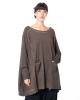 PLUSLAVIE PLÜ, wide tunic NEW WIDELONGSWEAT Chocolate - NOBANANAS - Image 2