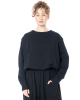PLUSLAVIE PLÜ, Black Sweatshirt SMOKED with Gathered Hem - NOBANANAS - Image 2