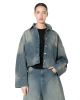 Andrea Ya'aqov, cropped denim jacket with oversized sleeves - NOBANANAS - Image 10