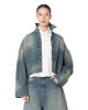 Andrea Ya'aqov, cropped denim jacket with oversized sleeves -Ärmeln - NOBANANAS - Image 11