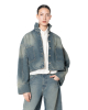Andrea Ya'aqov, cropped denim jacket with oversized sleeves - NOBANANAS - Image 2