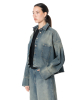 Andrea Ya'aqov, cropped denim jacket with oversized sleeves - NOBANANAS - Image 9