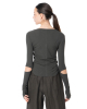 Andrea Ya'aqov, crewneck top in stretch-jersey - NOBANANAS - Image 2