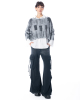 LA HAINE INSIDE US, short sweater with grey color play 5134 LH  - NOBANANAS - Image 1