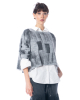 LA HAINE INSIDE US, short sweater with grey color play 5134 LH  - NOBANANAS - Image 5