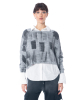 LA HAINE INSIDE US, short sweater with grey color play 5134 LH  - NOBANANAS - Image 7