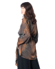 LA HAINE INSIDE US, asymmetrical satin shirt W5160 - NOBANANAS - Image 1