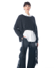 LA HAINE INSIDE US, asymmetrical sweater W5228 - NOBANANAS - Image 1