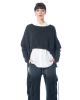 LA HAINE INSIDE US, asymmetrical sweater W5228 - NOBANANAS - Image 4